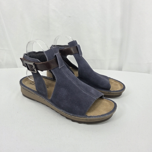 Naot Women's Verbena Transitional Sandal Midnight Blue Suede size 39 size 8 - Picture 1 of 10